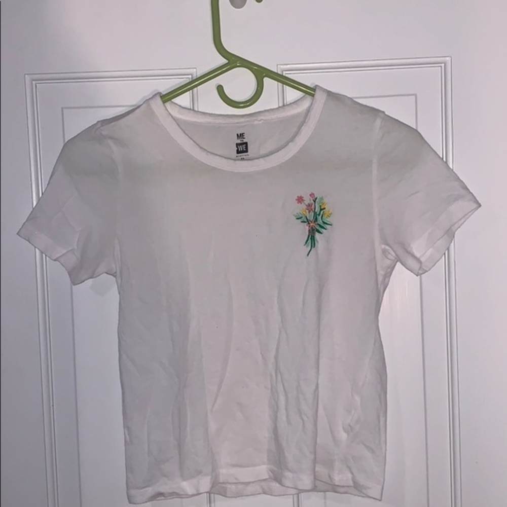 Pacsun cute white t shirt crop top new